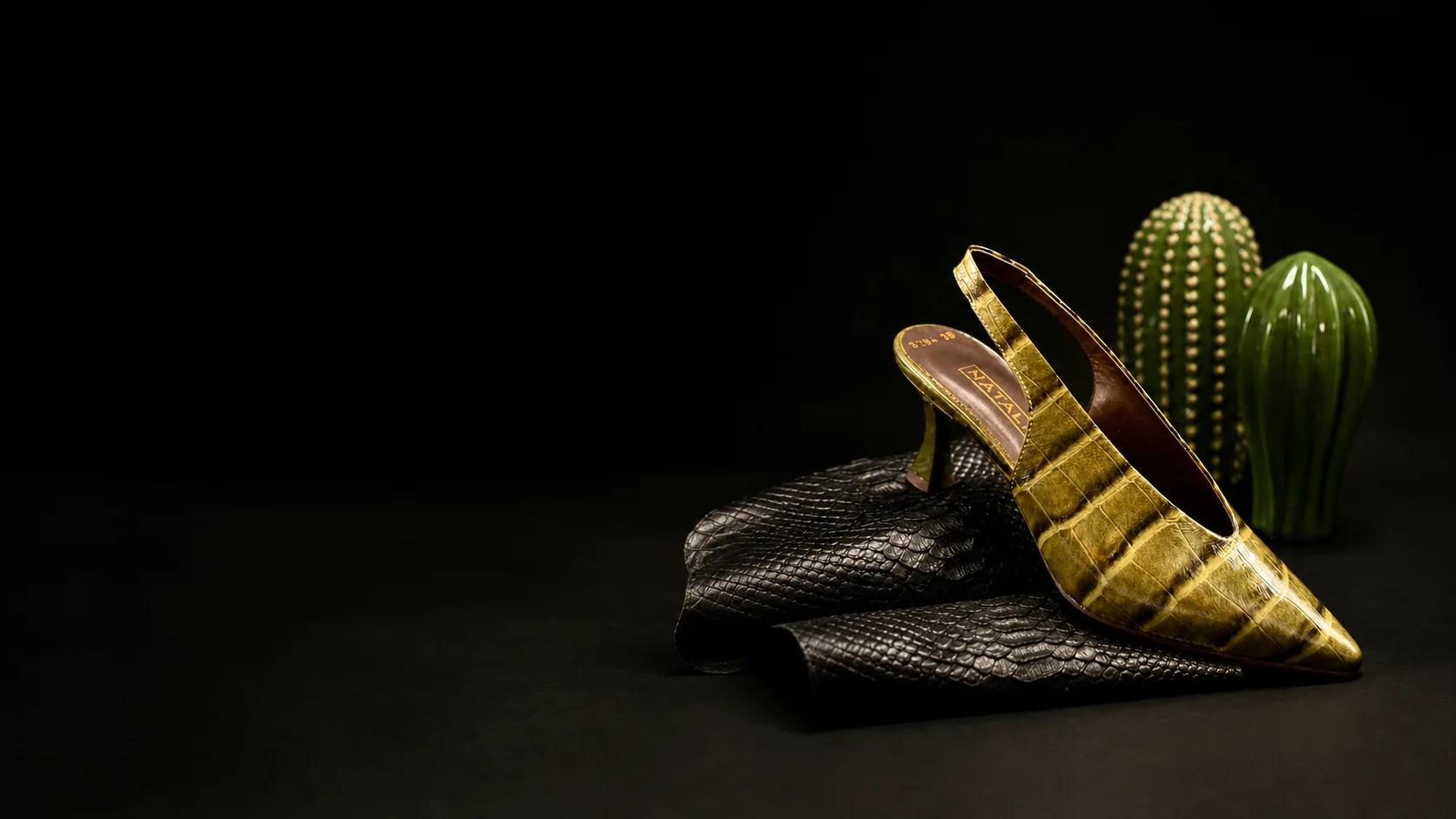 Slingback NATALIA verde oliva, banner homepage desktop